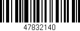 Código de barras (EAN, GTIN, SKU, ISBN): '47832140'