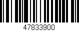 Código de barras (EAN, GTIN, SKU, ISBN): '47833900'