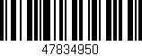 Código de barras (EAN, GTIN, SKU, ISBN): '47834950'