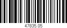 Código de barras (EAN, GTIN, SKU, ISBN): '47835.05'