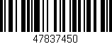 Código de barras (EAN, GTIN, SKU, ISBN): '47837450'