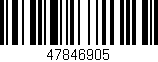 Código de barras (EAN, GTIN, SKU, ISBN): '47846905'