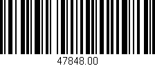 Código de barras (EAN, GTIN, SKU, ISBN): '47848.00'