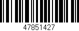 Código de barras (EAN, GTIN, SKU, ISBN): '47851427'
