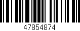 Código de barras (EAN, GTIN, SKU, ISBN): '47854874'