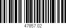 Código de barras (EAN, GTIN, SKU, ISBN): '47857.02'