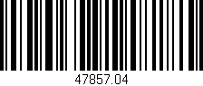 Código de barras (EAN, GTIN, SKU, ISBN): '47857.04'