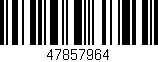 Código de barras (EAN, GTIN, SKU, ISBN): '47857964'