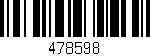 Código de barras (EAN, GTIN, SKU, ISBN): '478598'