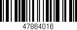Código de barras (EAN, GTIN, SKU, ISBN): '47864016'