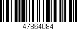 Código de barras (EAN, GTIN, SKU, ISBN): '47864084'