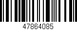 Código de barras (EAN, GTIN, SKU, ISBN): '47864085'