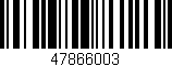 Código de barras (EAN, GTIN, SKU, ISBN): '47866003'
