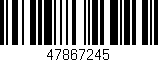 Código de barras (EAN, GTIN, SKU, ISBN): '47867245'