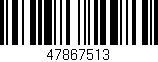 Código de barras (EAN, GTIN, SKU, ISBN): '47867513'