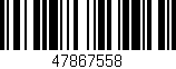 Código de barras (EAN, GTIN, SKU, ISBN): '47867558'