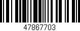 Código de barras (EAN, GTIN, SKU, ISBN): '47867703'