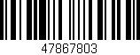 Código de barras (EAN, GTIN, SKU, ISBN): '47867803'