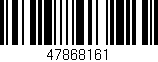 Código de barras (EAN, GTIN, SKU, ISBN): '47868161'