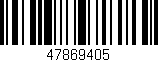 Código de barras (EAN, GTIN, SKU, ISBN): '47869405'