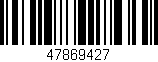 Código de barras (EAN, GTIN, SKU, ISBN): '47869427'