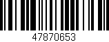 Código de barras (EAN, GTIN, SKU, ISBN): '47870653'