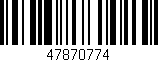 Código de barras (EAN, GTIN, SKU, ISBN): '47870774'