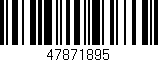 Código de barras (EAN, GTIN, SKU, ISBN): '47871895'