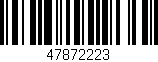 Código de barras (EAN, GTIN, SKU, ISBN): '47872223'