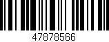 Código de barras (EAN, GTIN, SKU, ISBN): '47878566'