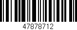 Código de barras (EAN, GTIN, SKU, ISBN): '47878712'