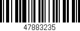 Código de barras (EAN, GTIN, SKU, ISBN): '47883235'