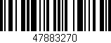 Código de barras (EAN, GTIN, SKU, ISBN): '47883270'