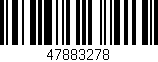 Código de barras (EAN, GTIN, SKU, ISBN): '47883278'