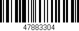 Código de barras (EAN, GTIN, SKU, ISBN): '47883304'