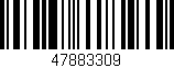 Código de barras (EAN, GTIN, SKU, ISBN): '47883309'