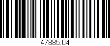 Código de barras (EAN, GTIN, SKU, ISBN): '47885.04'