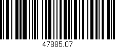 Código de barras (EAN, GTIN, SKU, ISBN): '47885.07'
