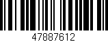 Código de barras (EAN, GTIN, SKU, ISBN): '47887612'