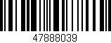 Código de barras (EAN, GTIN, SKU, ISBN): '47888039'
