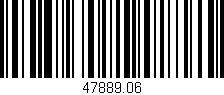 Código de barras (EAN, GTIN, SKU, ISBN): '47889.06'