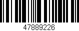Código de barras (EAN, GTIN, SKU, ISBN): '47889226'