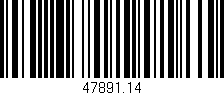 Código de barras (EAN, GTIN, SKU, ISBN): '47891.14'