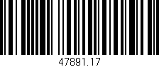 Código de barras (EAN, GTIN, SKU, ISBN): '47891.17'