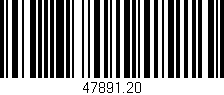 Código de barras (EAN, GTIN, SKU, ISBN): '47891.20'