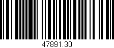Código de barras (EAN, GTIN, SKU, ISBN): '47891.30'