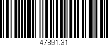 Código de barras (EAN, GTIN, SKU, ISBN): '47891.31'