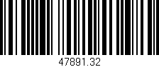 Código de barras (EAN, GTIN, SKU, ISBN): '47891.32'