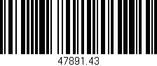 Código de barras (EAN, GTIN, SKU, ISBN): '47891.43'