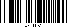 Código de barras (EAN, GTIN, SKU, ISBN): '47891.52'